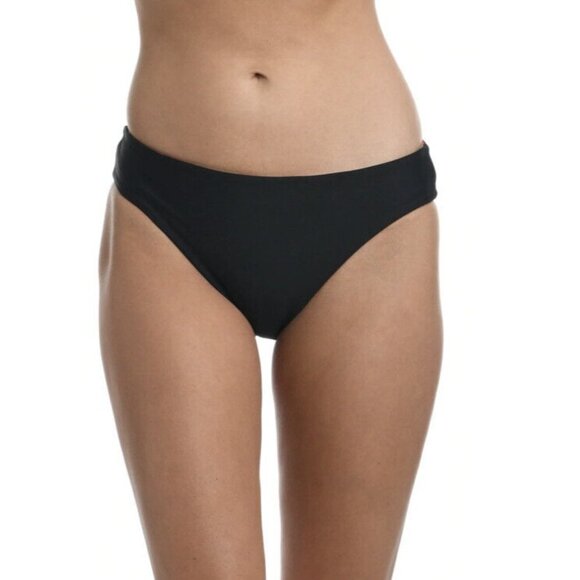 La Blanca In Full Bloom Reversible Hipster Bikini Bottom NWT Size 8 Black/Floral - Picture 4 of 9